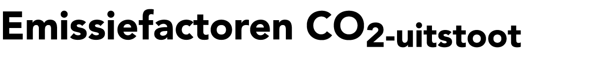 Emissiefactoren CO2 uitstoot