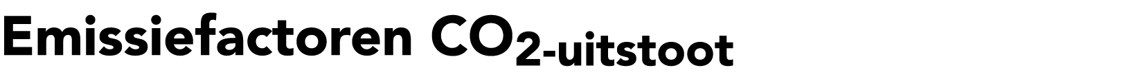 Emissiefactoren CO2 uitstoot